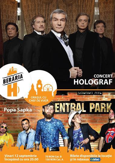 Concert Concert HOLOGRAF si POPA SAPKA pe 12 septembrie, vineri, 12 septembrie 2014 20:00, Beraria H