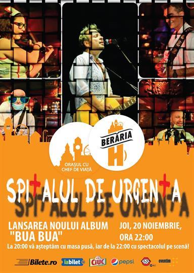 Concert Concert Spitalul de Urgenta, joi, 20 noiembrie 2014 20:00, Beraria H