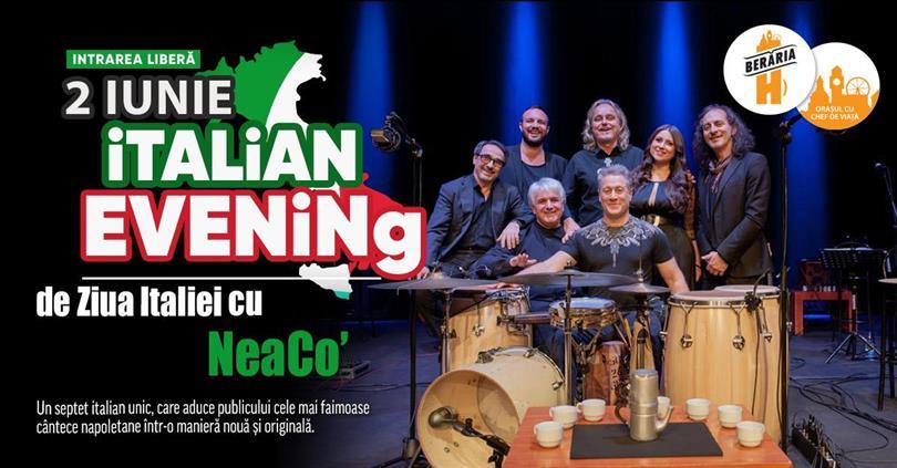 Concert Sărbătorim Ziua Italiei | muzică napoletana cu NeaCo’ Band (Italia), duminică, 02 iunie 2024 18:00, Beraria H