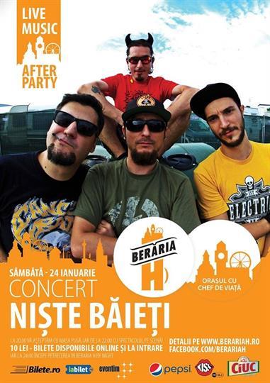 Concert Concert cu Niste Baieti, sâmbătă, 24 ianuarie 2015 20:00, Beraria H