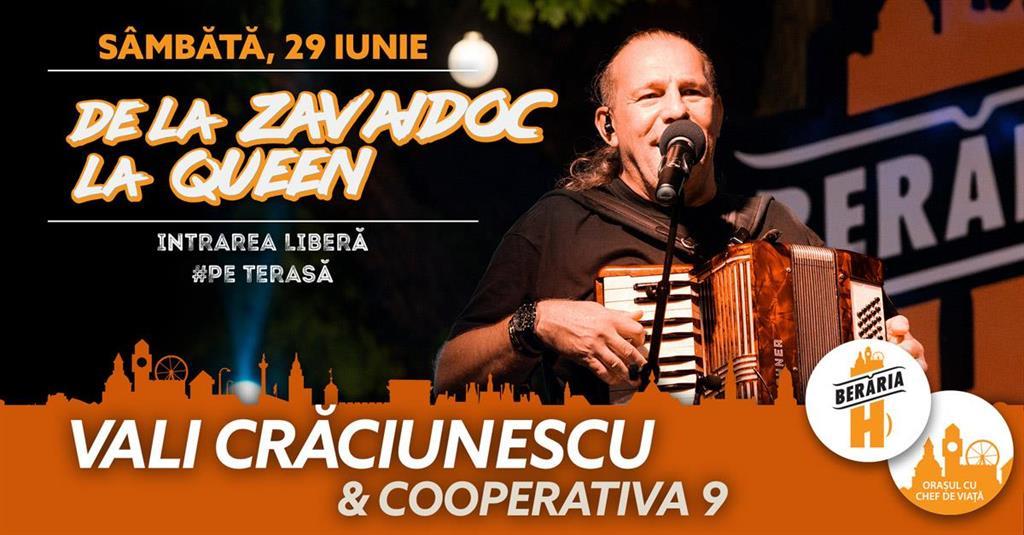 Concert Vali Crăciunescu & Cooperativa 9 I de la Zavaidoc la Queen #PeTerasă, sâmbătă, 29 iunie 2024 17:00, Beraria H