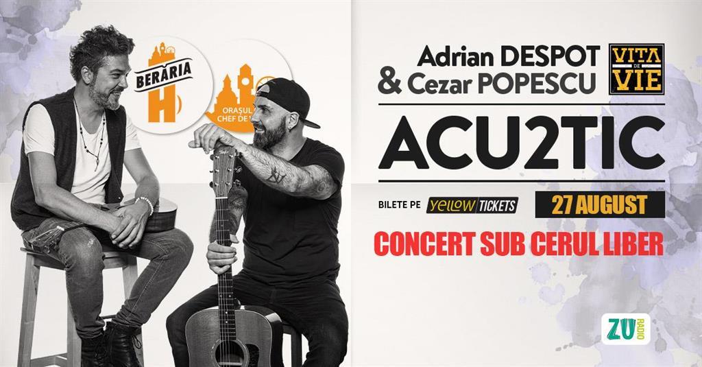 Concert Adrian Despot & Cezar Popescu // Vița de Vie Acoustic Set, Wednesday, 27 August 2025 17:00, Beraria H
