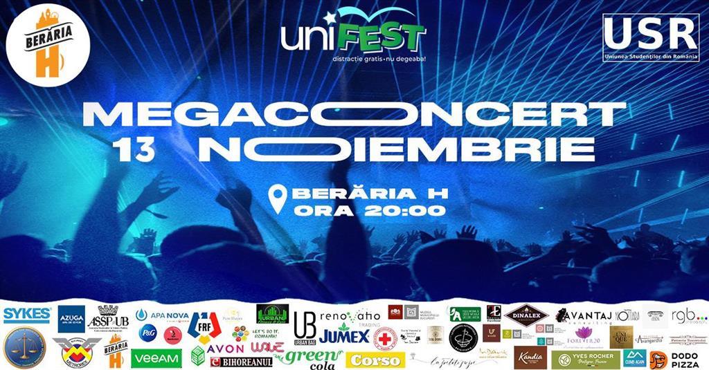 Concert #UniFEST2023, luni, 13 noiembrie 2023 20:00, Beraria H