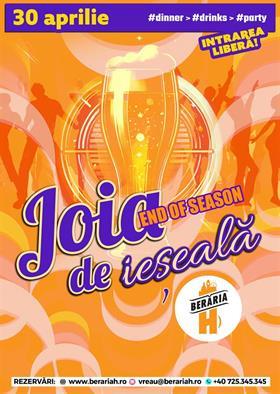 Concert Joia de ieșeală: Dinner > Drinks > Party I End of Season, joi, 30 aprilie 2026 18:00, Beraria H