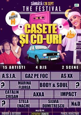 Concert Casete și CD-uri // The FESTIVAL // 2 scene // 15 artiști // 4DJs | Parc Herăstrău, sâmbătă, 28 septembrie 2024 20:30, Beraria H