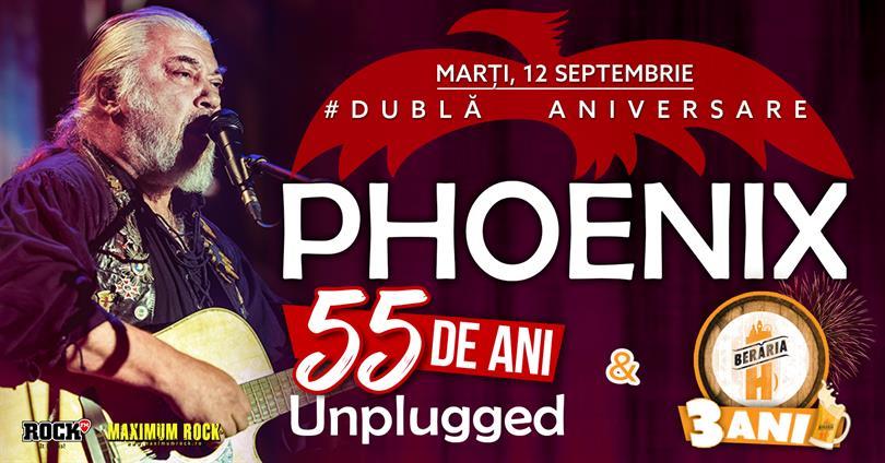 Concert Concert Phoenix - 55 de ani / 3 ani de Berăria H #DublăAniversare, marți, 12 septembrie 2017 20:30, Beraria H