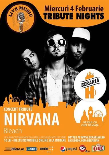 Concert Nirvana Tribute - REPROGRAMAT 4 MARTIE, miercuri, 04 februarie 2015 20:00, Beraria H