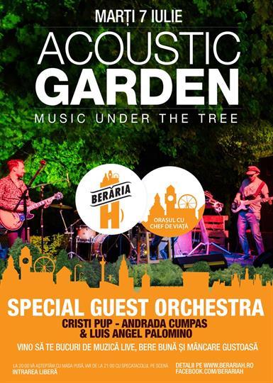 Concert Acoustic Garden - Special Guest Orchestra, marți, 07 iulie 2015 20:00, Beraria H