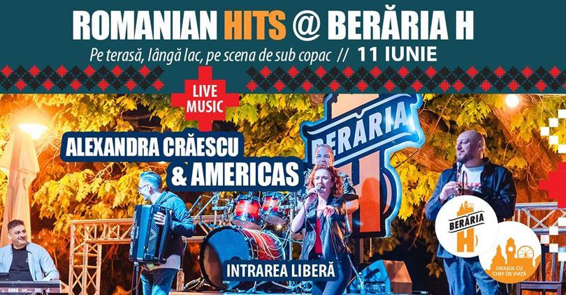 Concert Romanian Hits #live cu Alexandra Crăescu & Americas Band I #ByTheLake, miercuri, 11 iunie 2025 17:00, Beraria H