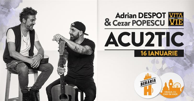 Concert Adrian Despot & Cezar Popescu // Vița de Vie Acu2tic, duminică, 16 ianuarie 2022 18:15, Beraria H