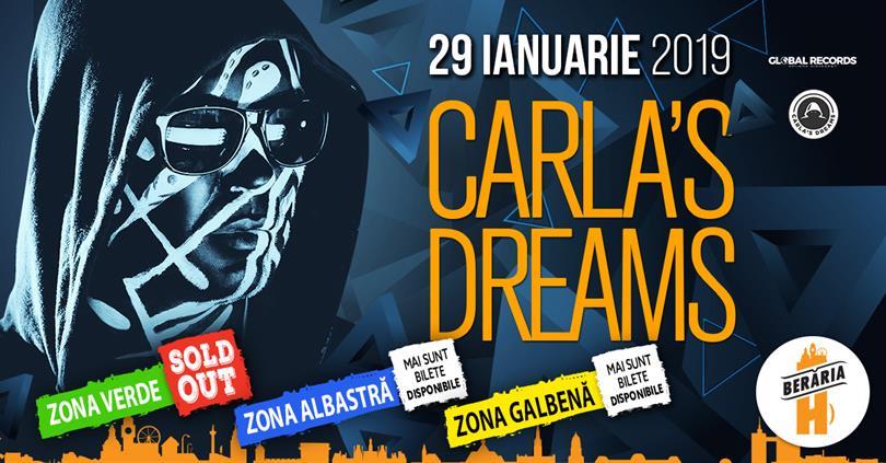 Concert Concert CARLA'S DREAMS la Berăria H, marți, 29 ianuarie 2019 19:00, Beraria H