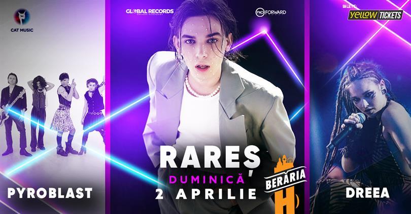 Concert PRYROBLAST | DREEA | RAREȘ at Berăria H on 2nd of April, Sunday, 02 April 2023 16:30, Beraria H