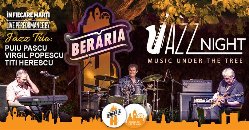 Concert Jazz Trio #LIVE - Music Under The Tree, marți, 18 august 2020 18:45, Beraria H