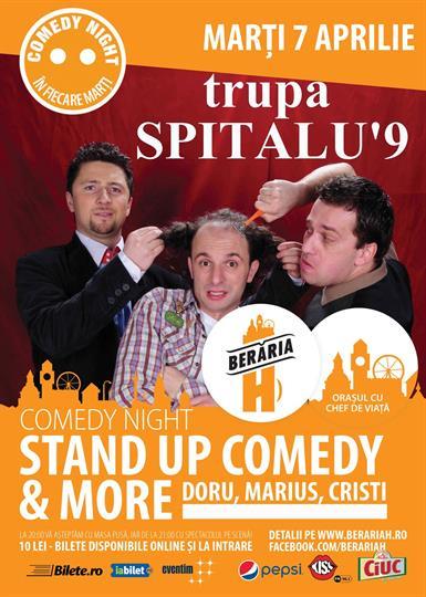 Concert Comedy Night - Trupa Spitalu'9, marți, 07 aprilie 2015 20:00, Beraria H