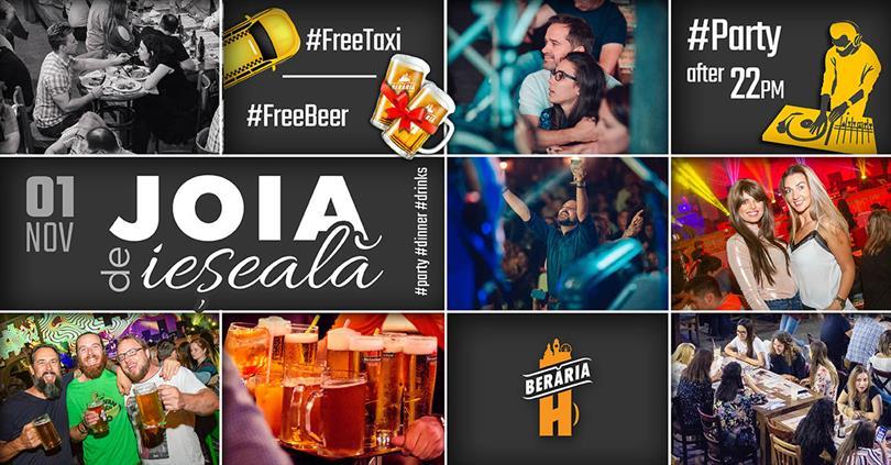 Concert Joia de ieșeală: Dinner ▶ Drinks ▶ Party, joi, 01 noiembrie 2018 18:00, Beraria H