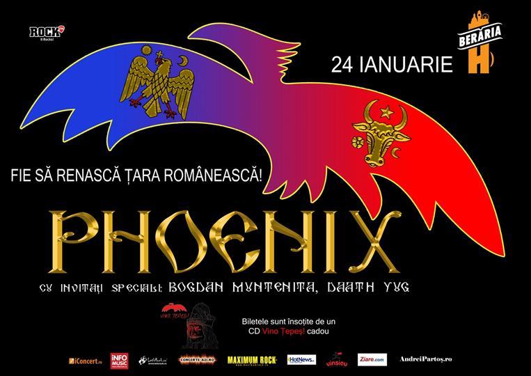 Concert Phoenix în concert la Berăria H, marți, 24 ianuarie 2017 20:00, Beraria H