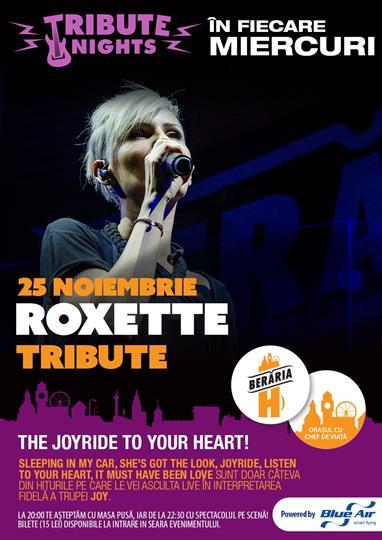 Concert Roxette Tribute, miercuri, 25 noiembrie 2015 20:00, Beraria H