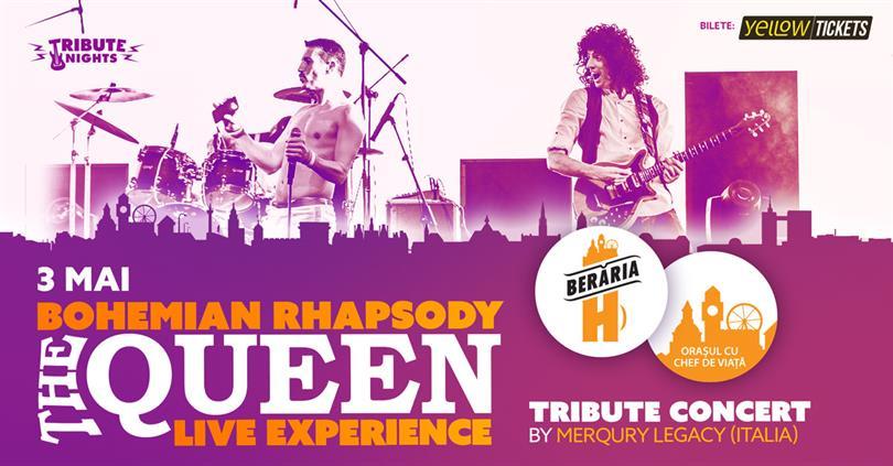 Concert "Bohemian Rhapsody" | QUEEN Tribute Concert by Merqury Legacy (Italia) | 3 MAI, miercuri, 03 mai 2023 18:00, Beraria H