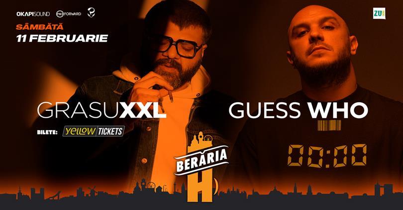 Concert Grasu XXL + Guess Who | #DubluConcert: la @Berăria H, sâmbătă, 11 februarie 2023 21:45, Beraria H