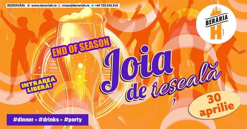Concert Thirstday: Dinner > Drinks > Party I End of Season, Thursday, 30 April 2026 18:00, Beraria H