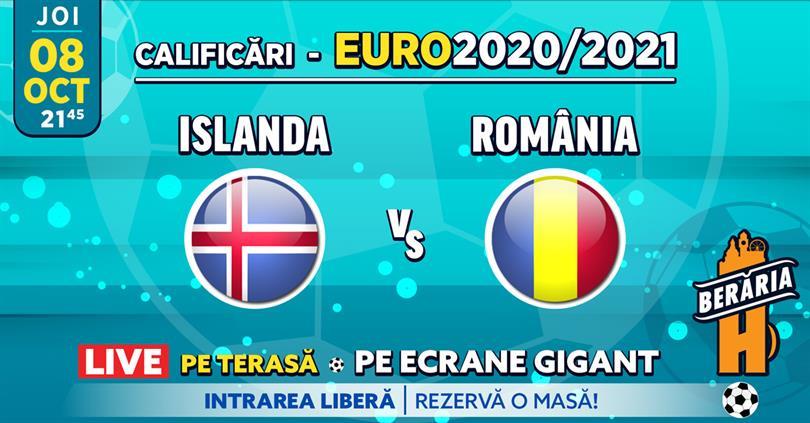 Concert Islanda vs România - baraj EURO2020/2021, joi, 08 octombrie 2020 19:45, Beraria H