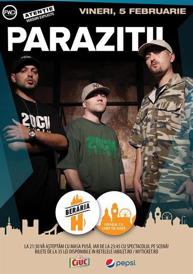 Concert Parazitii, Friday, 05 February 2016 21:30, Beraria H