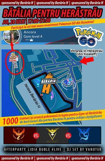 Concert Pokemon GO: Battle for Herastrau, Thursday, 28 July 2016 17:00, Beraria H