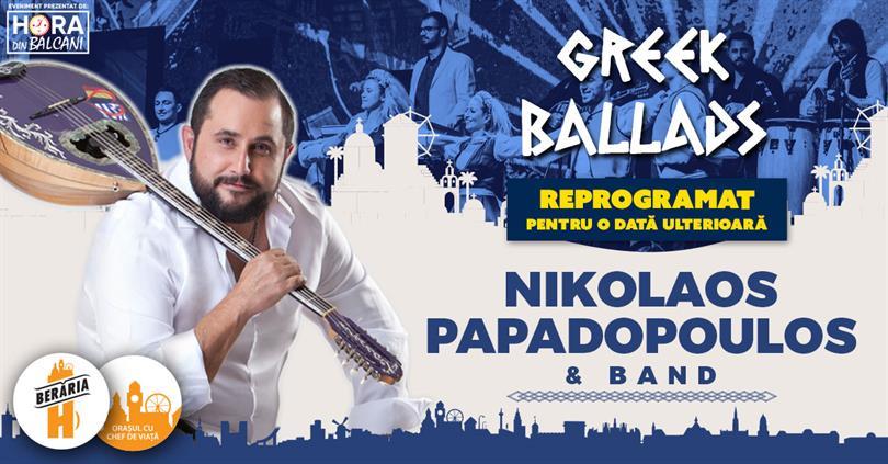 Concert Greek Ballads: Nikolaos Papadopoulos & Band [Rescheduled], Sunday, 29 November 2020 21:00, Beraria H