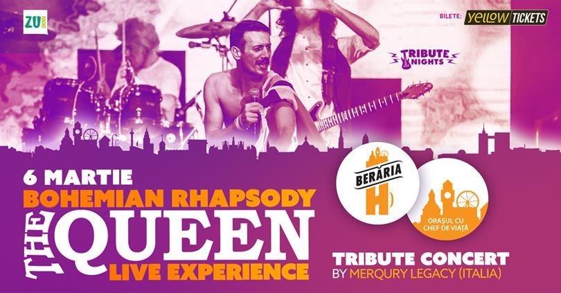 Concert "Bohemian Rhapsody" | QUEEN Tribute Concert by Merqury Legacy (Italia) | 6 martie, luni, 06 martie 2023 17:30, Beraria H