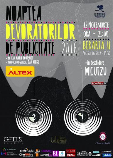 Concert Noaptea Devoratorilor de Publicitate 2016, sâmbătă, 12 noiembrie 2016 19:30, Beraria H