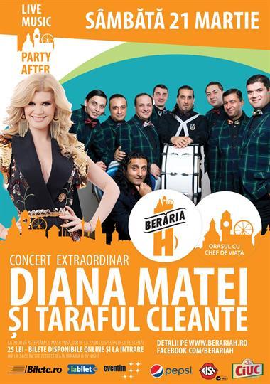 Concert Concert Diana Matei si Taraful Cleante, sâmbătă, 21 martie 2015 20:00, Beraria H