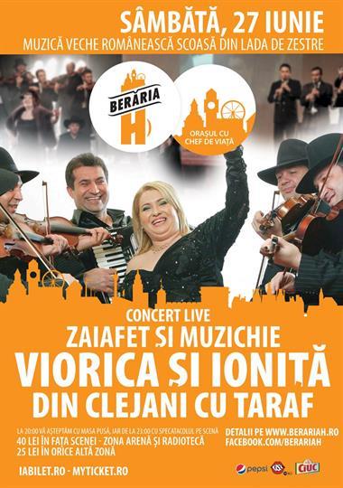 Concert Viorica si Ionită din Clejani cu taraf, sâmbătă, 27 iunie 2015 20:00, Beraria H