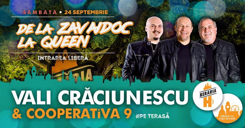 Concert Vali Crăciunescu & Cooperativa 9 I de la Zavaidoc la Queen #PeTerasă, sâmbătă, 24 septembrie 2022 18:00, Beraria H