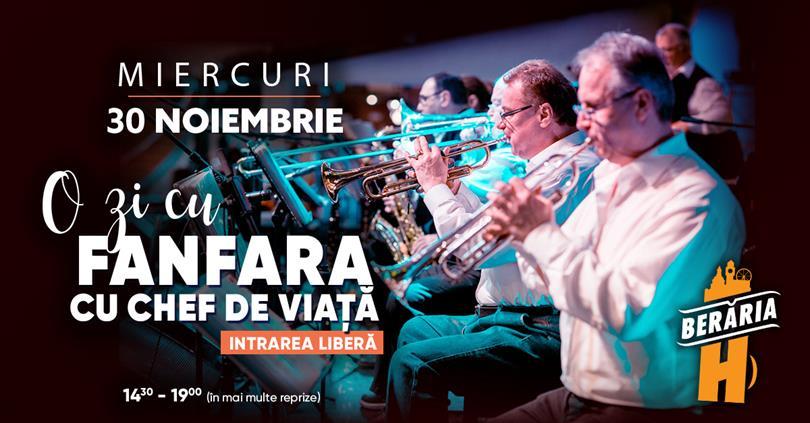 Concert O după-amiază cu Fanfara cu Chef de Viaţă, miercuri, 30 noiembrie 2022 14:00, Beraria H