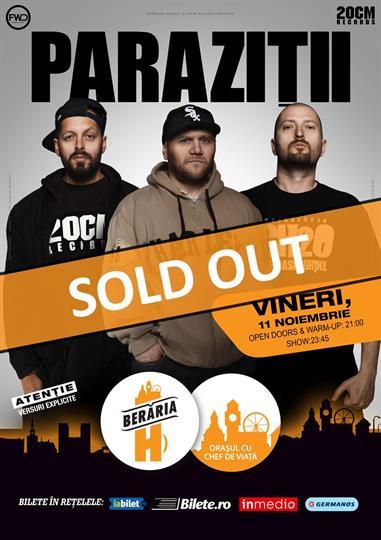 Concert Parazitii in concert la Beraria H - SOLD-OUT, vineri, 11 noiembrie 2016 21:00, Beraria H