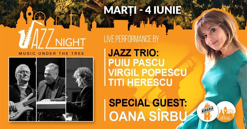 Concert Jazz Trio #LIVE w/ Oana Sîrbu - Music under the tree, marți, 04 iunie 2019 19:00, Beraria H