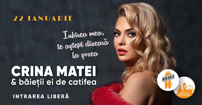 Concert Duminica la berărie + show Crina Matei și Băieții Ei de Catifea, duminică, 22 ianuarie 2023 12:00, Beraria H