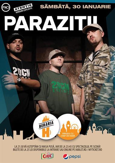 Concert Parazitii #live, Saturday, 30 January 2016 21:30, Beraria H