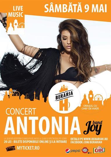 Concert Concert Antonia & Joy Band, sâmbătă, 09 mai 2015 20:00, Beraria H