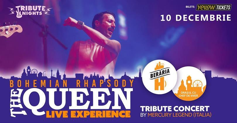 Concert "Bohemian Rhapsody" | QUEEN Tribute Concert by Mercury Legend (Italia) pe 10 decembrie, marți, 10 decembrie 2024 18:00, Beraria H