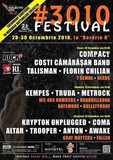 Concert Colectiv #3010 Festival, Friday, 28 October 2016 19:00, Beraria H