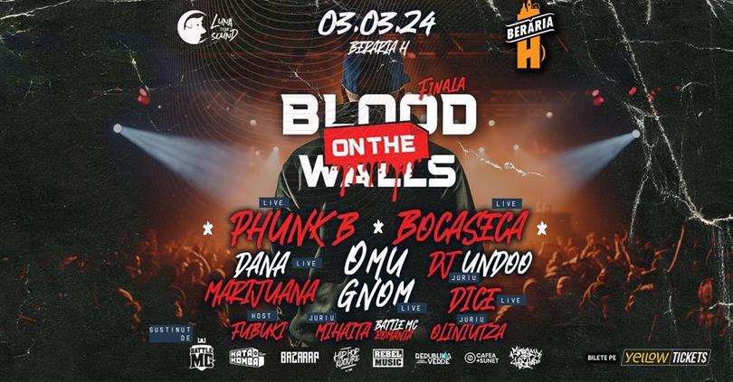 Concert BLOOD ON THE WALLS // Berăria H, Sunday, 03 March 2024 19:30, Beraria H