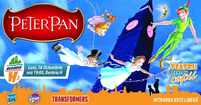 Concert Teatru pentru copii - Peter Pan, luni, 16 octombrie 2017 18:00, Beraria H