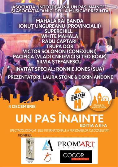 Concert Un Pas Înainte, duminică, 04 decembrie 2016 19:00, Beraria H