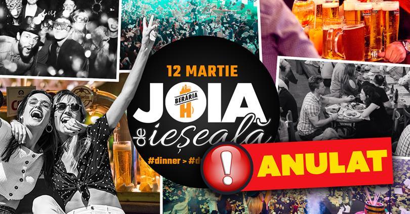 Concert Joia de ieșeală: Dinner > Drinks > Party [ANULAT], joi, 12 martie 2020 18:00, Beraria H