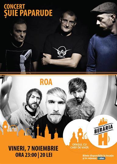 Concert Suie Paparude & ROA Concert, Friday, 07 November 2014 21:00, Beraria H