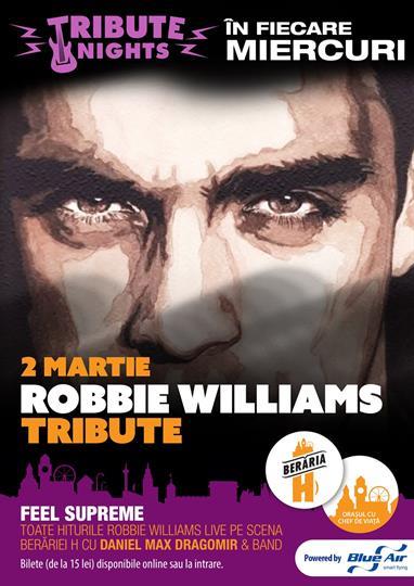 Concert Robbie Williams Tribute, Wednesday, 02 March 2016 20:00, Beraria H