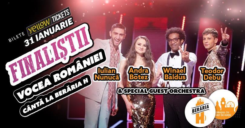 Concert Finaliștii Vocea României | Winael, Andra, Debu & Iulian #live la Berăria H, marți, 31 ianuarie 2023 18:00, Beraria H