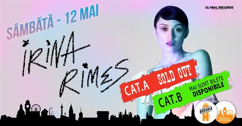 Concert Irina Rimes ✗ Concert la Berăria H, sâmbătă, 12 mai 2018 18:00, Beraria H