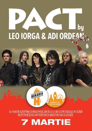 Concert PACT by Leo Iorga & Adi Ordean pe 7 Martie, luni, 07 martie 2016 19:00, Beraria H
